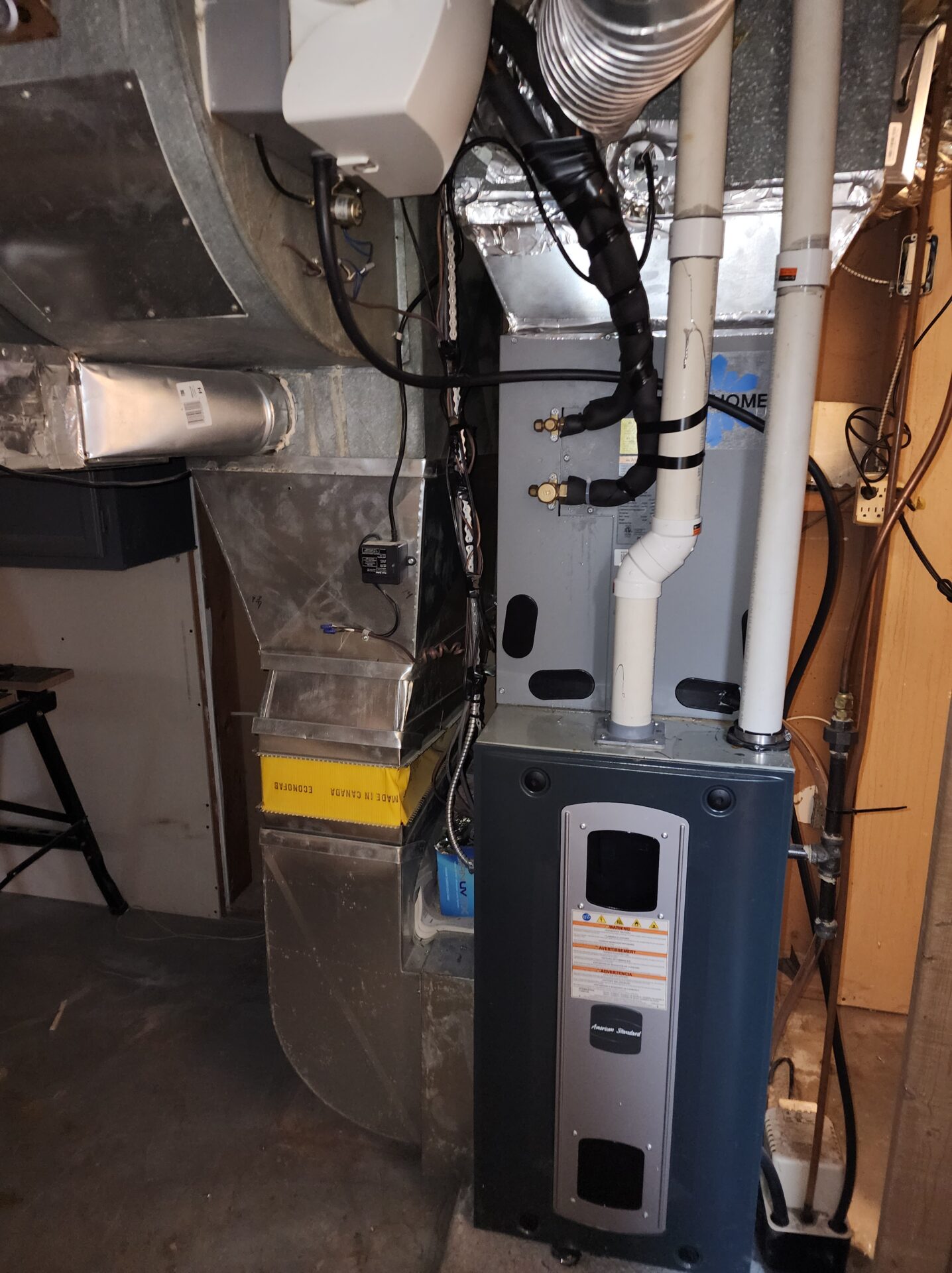 American Standard gas furnace with cased evaporator coil — full system installation London Ontario