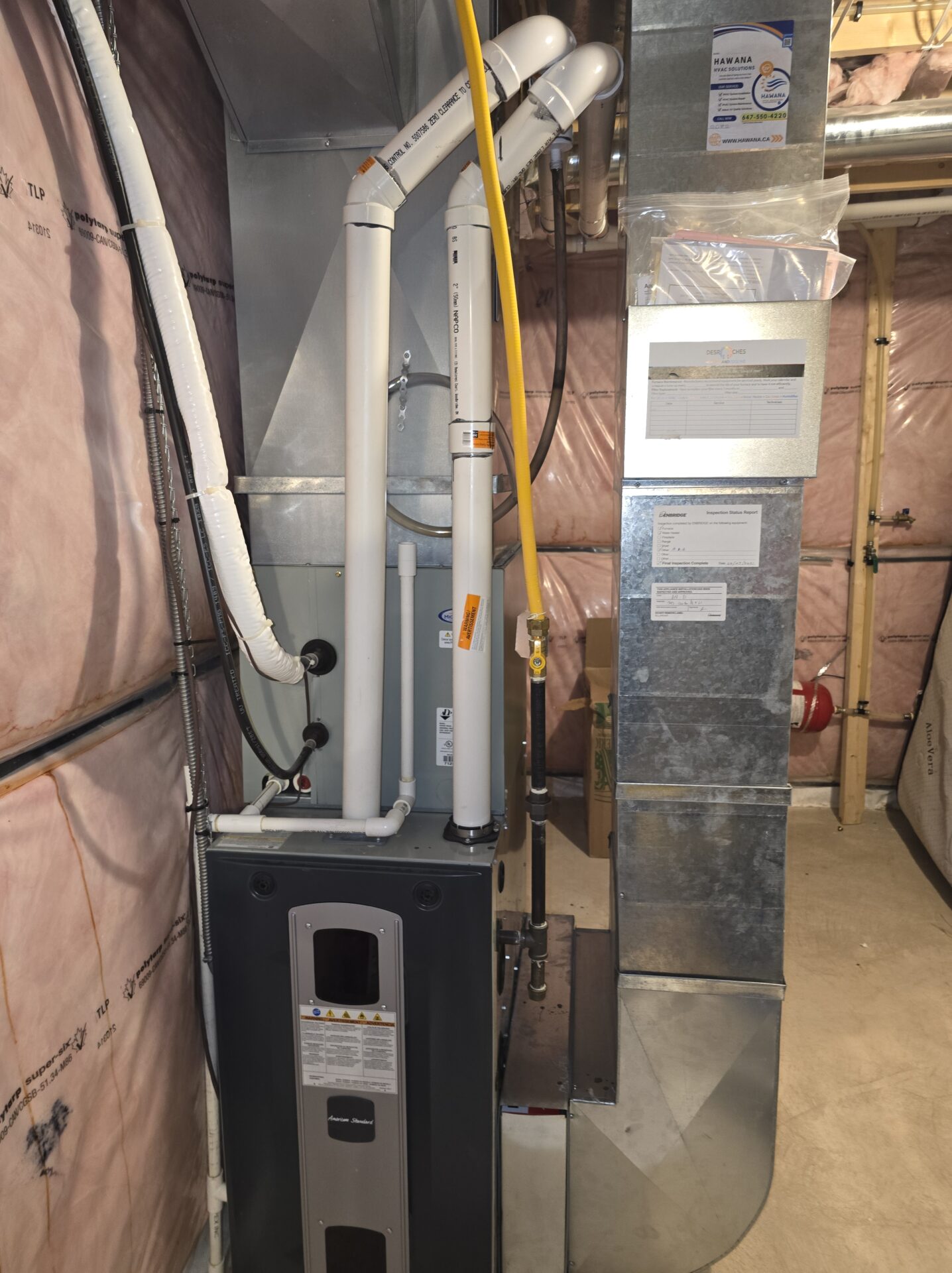 New American Standard high-efficiency furnace installed — Westmount London Ontario