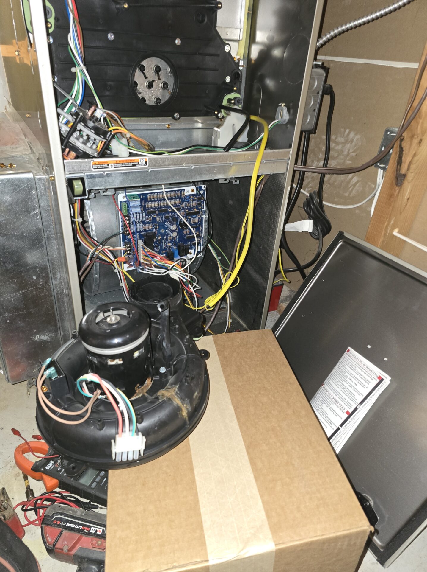 Furnace lower compartment open — LED error code diagnosis — Old North