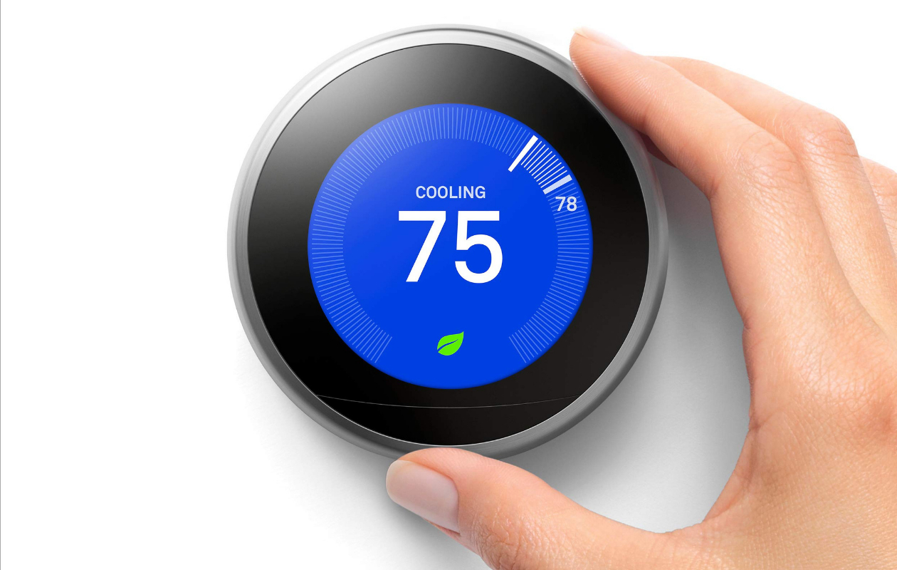 Nest smart thermostat dial — HVAC mode check